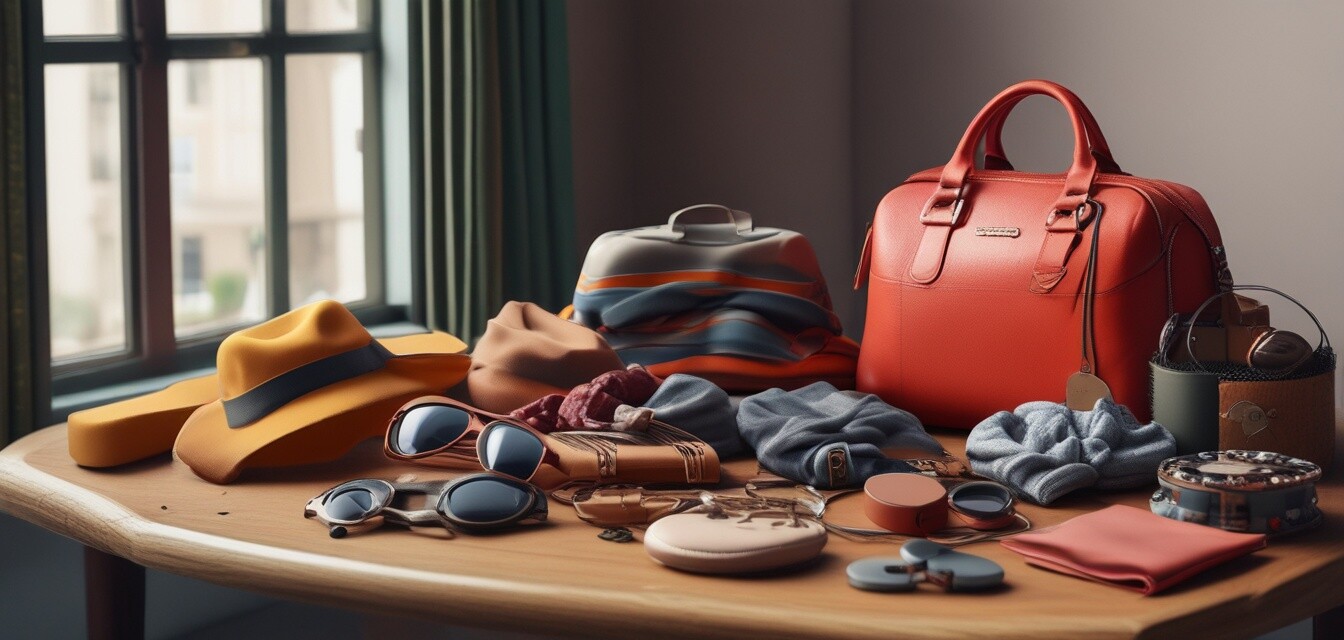 Collection of seasonal fashion accessories