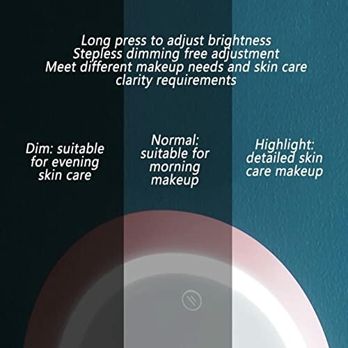 Options de réglage de la lumière pour le maquillage