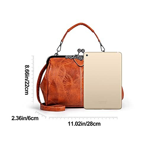 Sac à main en cuir vintage avec tablette pour échelle